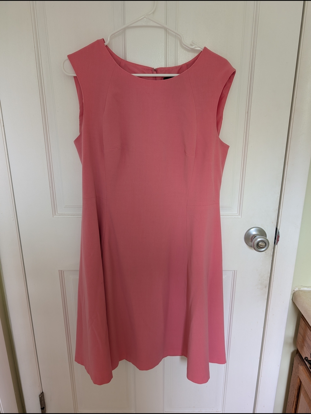 Nine West Coral Pink Sleeveless Midi A-Line Dress